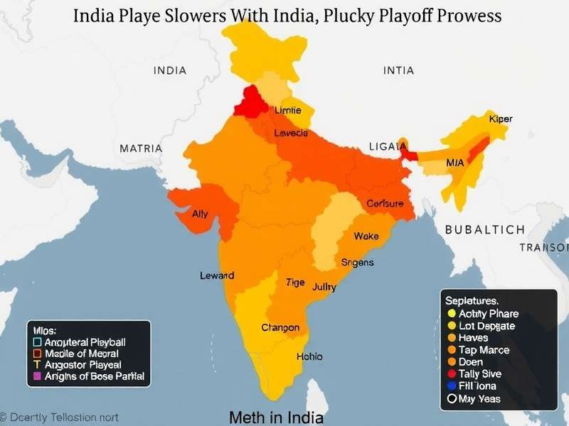 Map of India showing Plucky Playoff Prowess player distribution