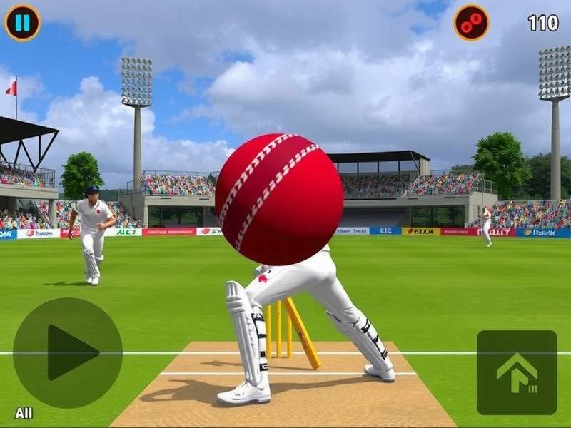 Plucky Playoff Prowess gameplay screenshot showing cricket match